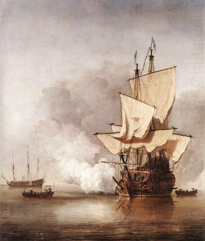 VELDE, Willem van de, the Younger The Cannon Shot we china oil painting image